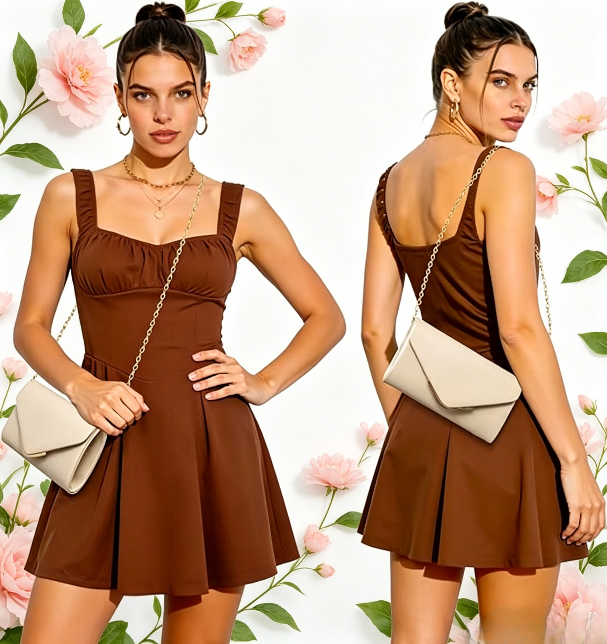 Cross Body Bags for Women, Trendy Vegan Leather Envelope Evening Bags w/Chain, Wedding Cocktail Party Formal Handbags