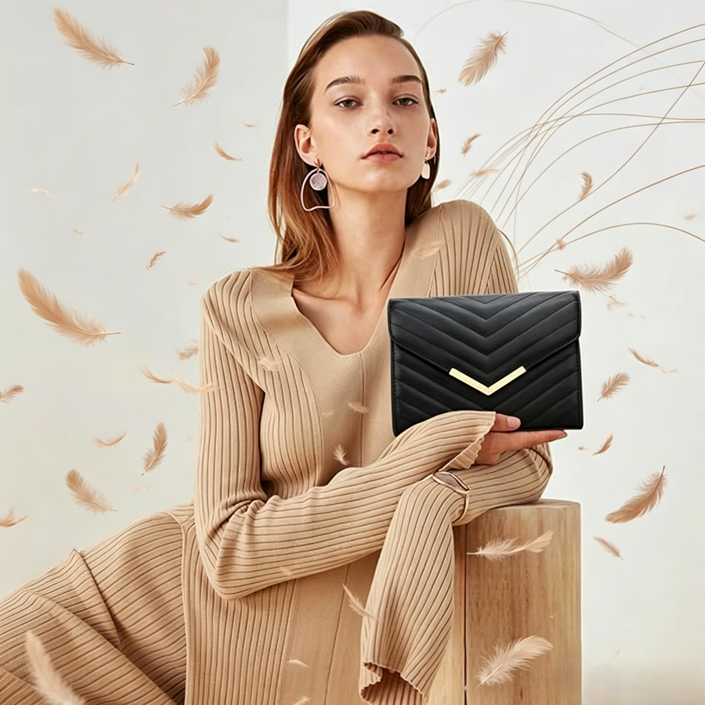 Women Formal Vegan Leather Evening Envelope Clutch Purses and Cross Body Bags for Party Wedding Prom Bridal