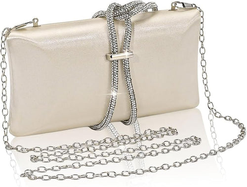 Cross Body Bags for Women Formal Evening Bag for Wedding Handbag with Rhinestone Rope Bride Purses Party Prom Bag