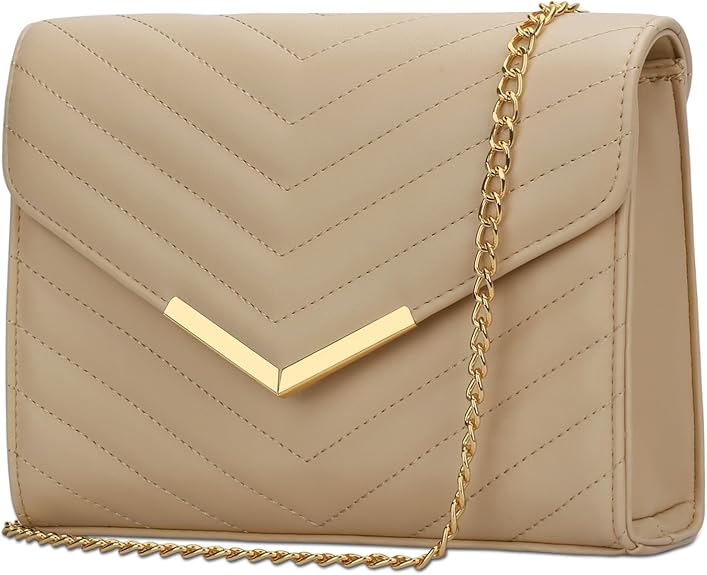 Women Formal Vegan Leather Evening Envelope Clutch Purses and Cross Body Bags for Party Wedding Prom Bridal