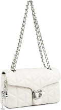 Quilted Crossbody Bags for Women - Small Leather Cross Body Shoulder Handbags Satchel Designer Evening Chain Purses | Cute pendant charm, Quilted PU leather, Great value, Large roomy capacity, Multi-compartments, Adjustable strap
