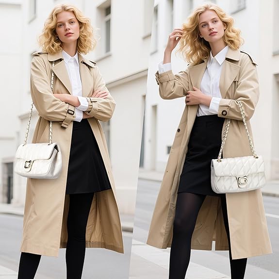 Purse for Women Trendy - Ladies Shoulder Bag Leather Satchel Handbag Designer Evening Clutch