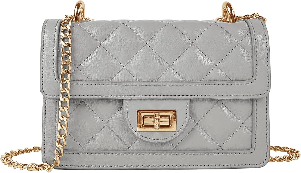 Small Quilted Crossbody Bag, Trendy Designer Mini Shoulder Bag, Phone Wallet Purse for Women