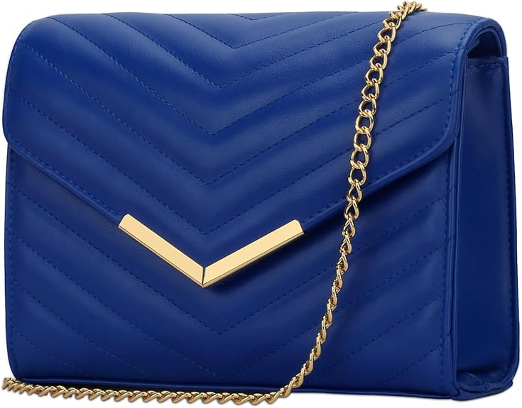 Women Formal Vegan Leather Evening Envelope Clutch Purses and Cross Body Bags for Party Wedding Prom Bridal