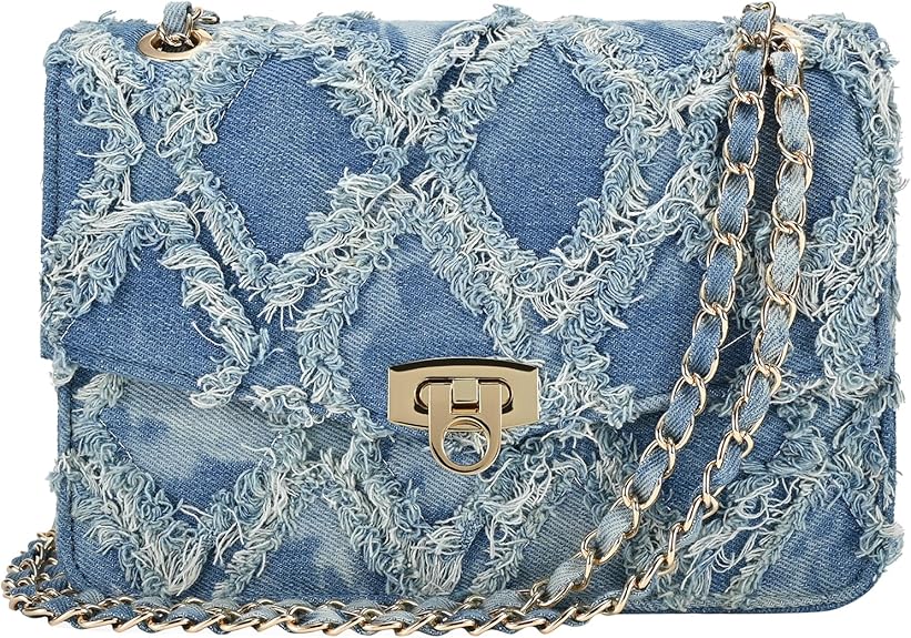 Cross Body Bags for Women, Medium Flap Crossbody Handbag with Chain Strap, Soft Vegan Leather Clutch Purse